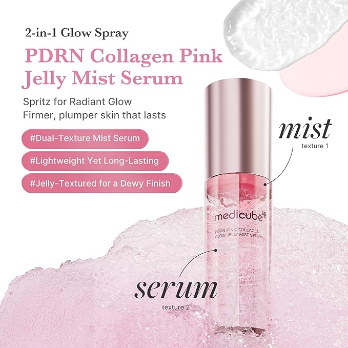 Medicube - PDRN Pink Collagen Glow Jelly Mist Serum (100ml) 2 - Seoulful Skincare
