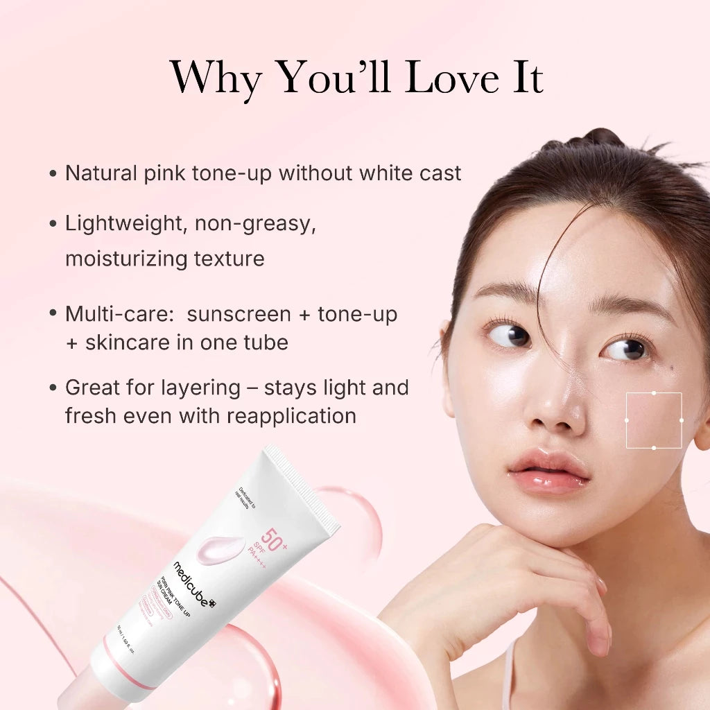 Medicube - PDRN Pink Tone Up Sun Cream (50ml) 6 - Seoulful Skincare
