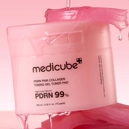 Medicube - PDRN Pink Toning Gel Toner Pad (70ea) - v2 - Seoulful Skincare