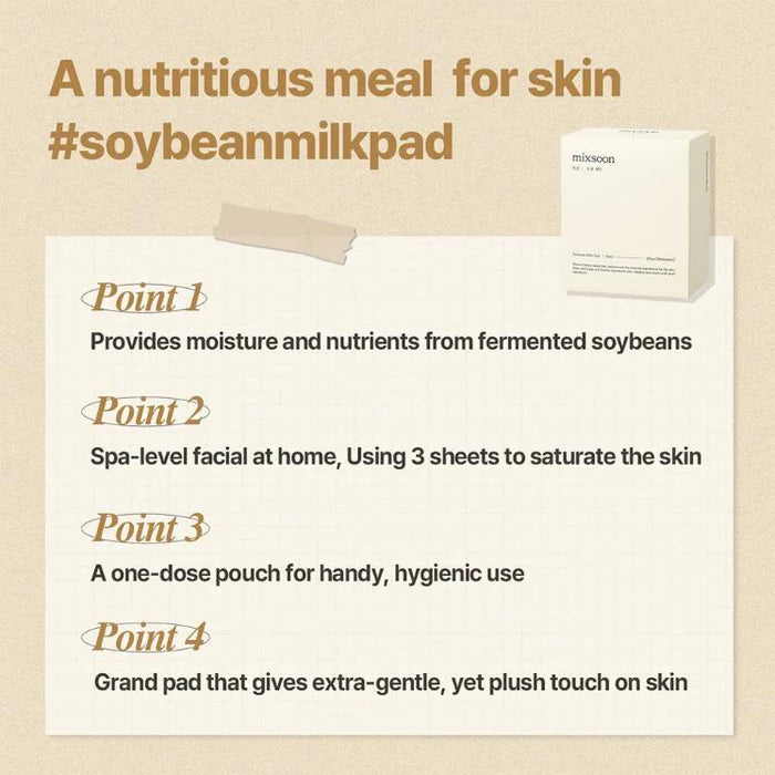 Mixsoon - Soybean Milk Pad (1ea) Info 2 - Seoulful Skincare