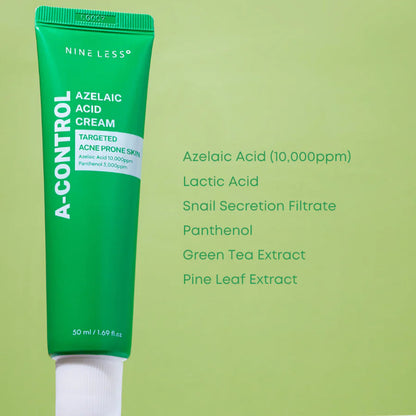 NINE LESS - A-Control Azelaic Acid Cream (50ml) - v2 - Seoulful Skincare