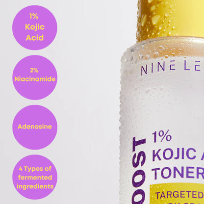NINE LESS - B-Boost 1% Kojic Acid Toner (200ml) - v3 - Seoulful Skincare