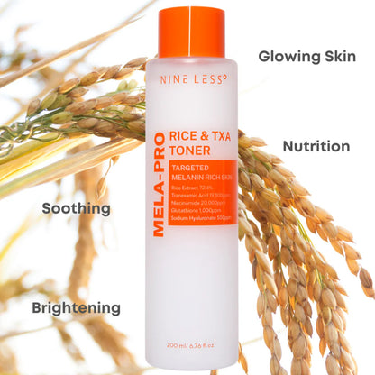 NINE LESS - MELA-PRO Rice &amp; TXA Toner (200ml) - v6 - Seoulful Skincare