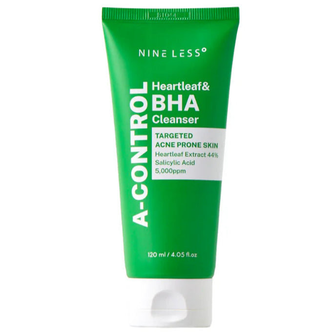 NINE LESS - A-Control Heartleaf &amp; BHA Foam Cleanser (120ml) - Seoulful Skincare