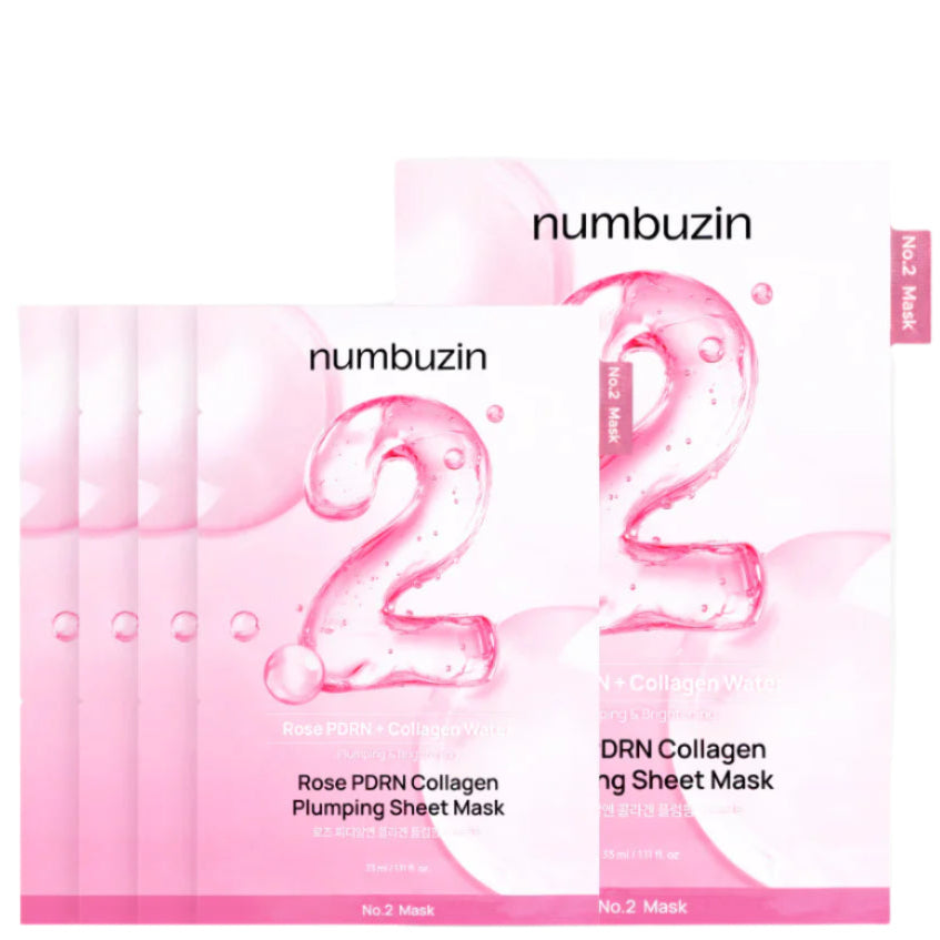 Numbuzin - No.2 Rose PDRN Collagen Plumping Sheet Mask 1 - Seoulful Skincare