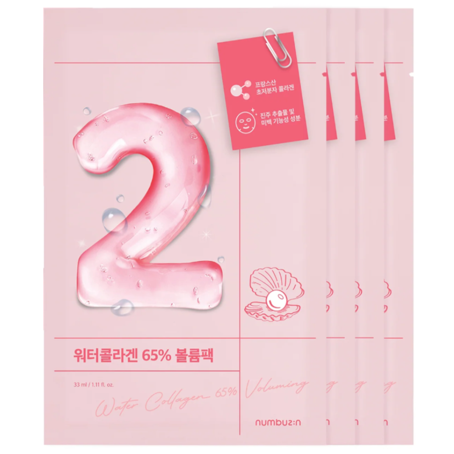 Numbuzin - No.2 Water Collagen 65% Voluming Sheet Mask (1pc) - Seoulful Skincare