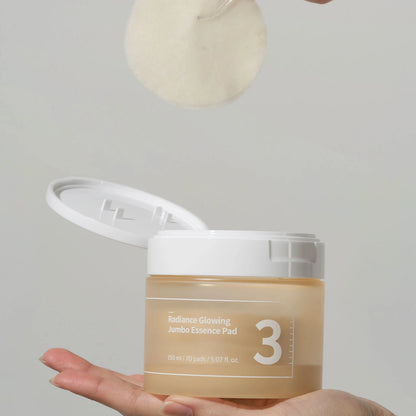 Numbuzin - No.3 Radiance Glowing Jumbo Essence Pad (70 pads) - v3 - Seoulful Skincare
