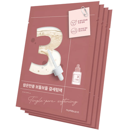Numbuzin - No.3 Tingle-Pore Softening Sheet Mask (1pc) - v5 - Seoulful Skincare