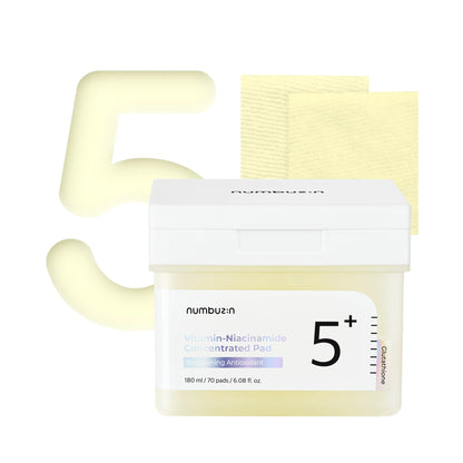 Numbuzin - No.5+ Vitamin-Niacinamide Concentrated Pad (70 pads) - v5 - Seoulful Skincare