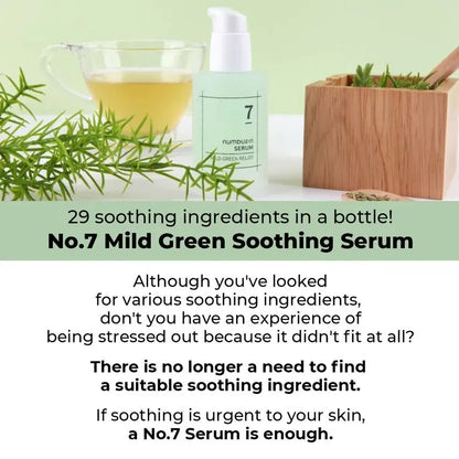 Numbuzin - No. 7 Mild Green Soothing Serum - v2 - Seoulful Skincare