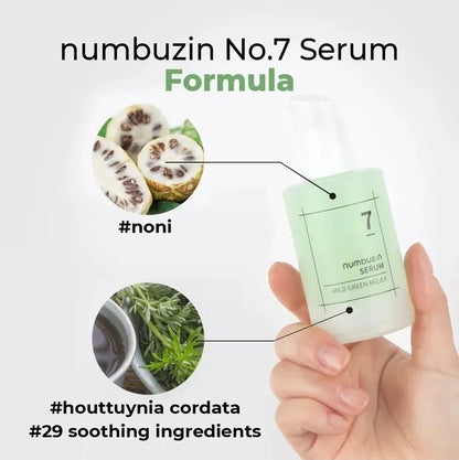 Numbuzin - No. 7 Mild Green Soothing Serum - v6 - Seoulful Skincare