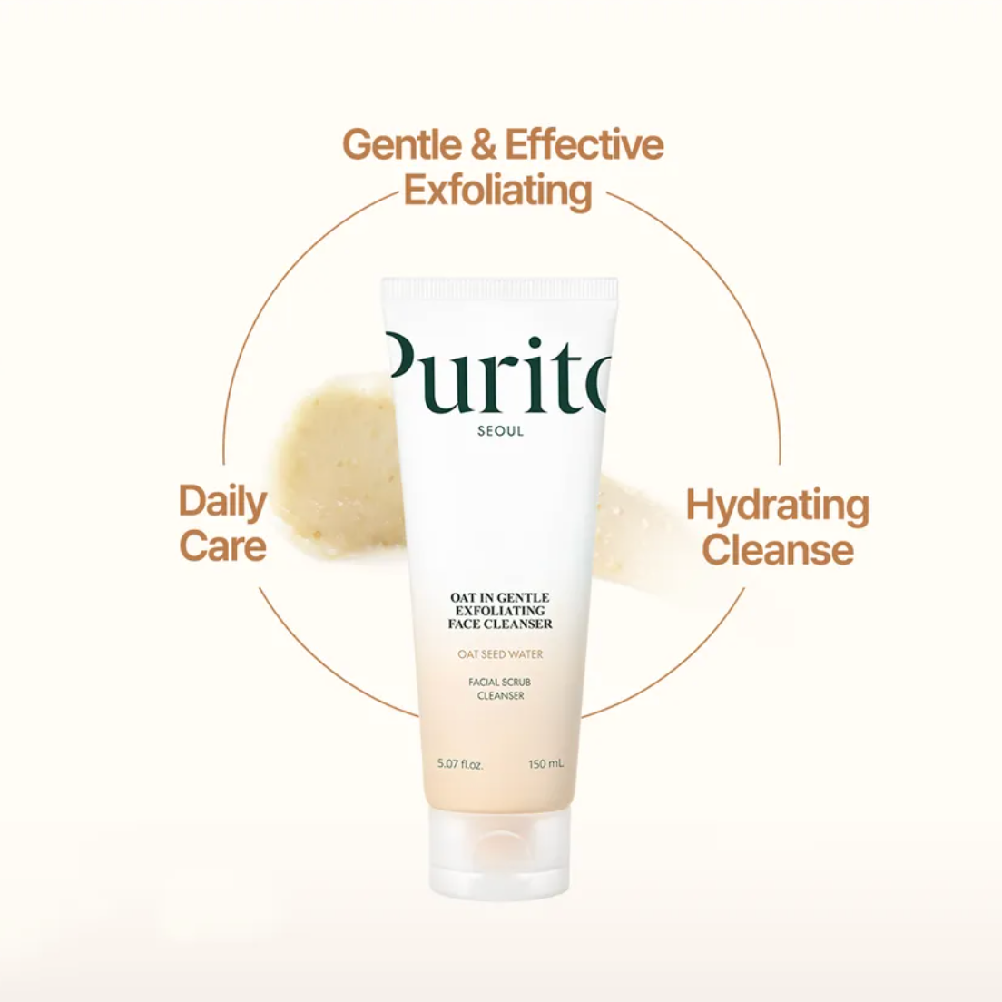 Purito SEOUL - Oat-In Gentle Exfoliating Face Cleanser (150ml) - v2 - Seoulful Skincare