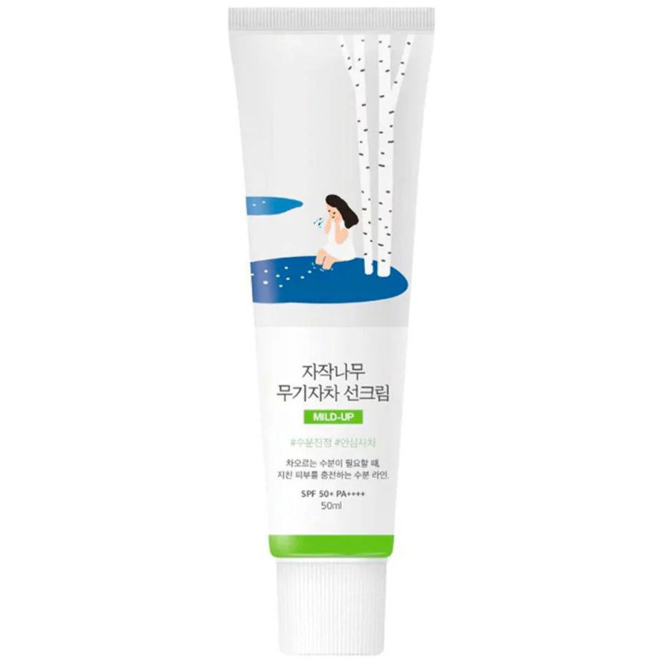 Round Lab - Birch Moisturising Mild-Up Sunscreen SPF 50+, PA++++ (50ml) - Seoulful Skincare