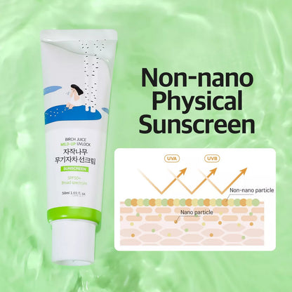 Round Lab - Birch Mild-Up Sunscreen UVLock SPF 50+ Broad Spectrum (50ml) - v6- Seoulful Skincare
