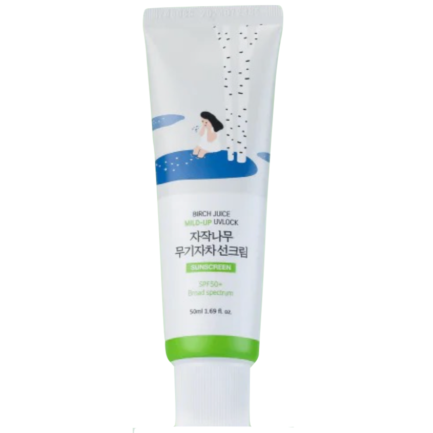 Round Lab - Birch Mild-Up Sunscreen UVLock SPF 50+ Broad Spectrum (50ml) - Seoulful Skincare